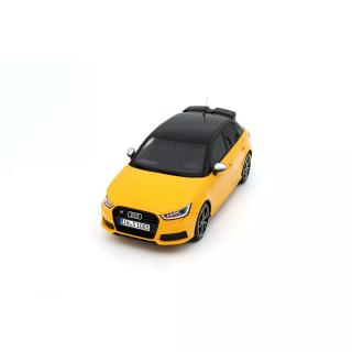 AUDI S1 SPORTBACK VEGAS YELLOW 2015 OttO mobile 1:18 Resinemodell (Türen, Motorhaube... nicht zu öffnen!)